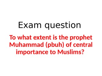 How to answer an exam question - The Prophet Muhammad