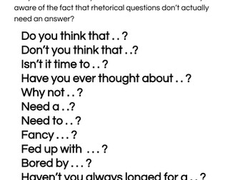 Rhetorical Question Prompts