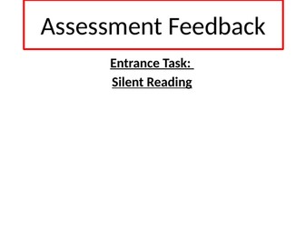 Reading Assessment Feedback