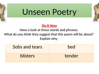 Unseen Poetry Eduqas Specification