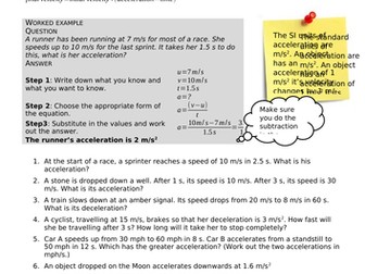 Acceleration Calculations
