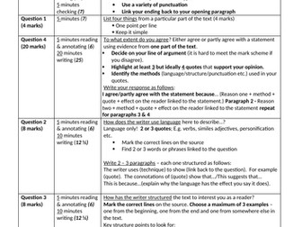 AQA English Language GCSE Question Breakdown