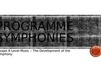 Programmatic Symphonies (Eduqas A Level AoS 1)
