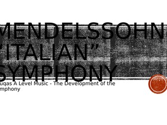 Overview - Mendelssohn 'Italian' Symphony