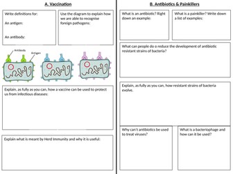 Health and Disease placemat
