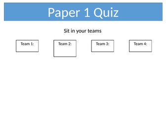 AQA Revision - Paper 1 Quiz
