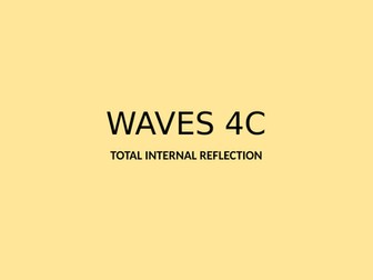 Refection, Refraction and Total Internal Reflection of Waves