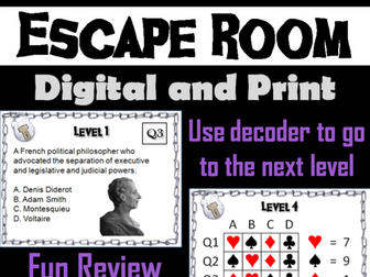 The Age of Enlightenment: Escape Room - Social Studies