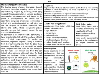 AQA 9-1 (2016) GCSE Biology Separate Science: B16 Knowledge Organiser