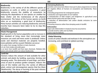 AQA 9-1 (2016) GCSE Biology Trilogy: B18 Knowledge Organiser