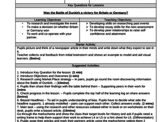 WW2 - Dunkirk Newspaper Lesson