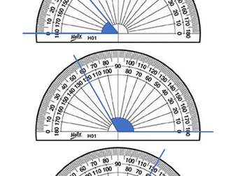 Measuring and drawing angles without a protractor starter.