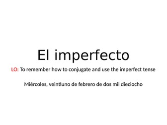 Uses of the imperfect