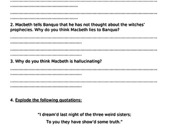 Macbeth Act 2 Workbook