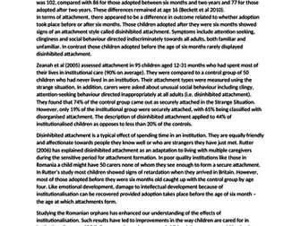12 mark essay on Rutter's Romanian orphans study -   A-level Psychology