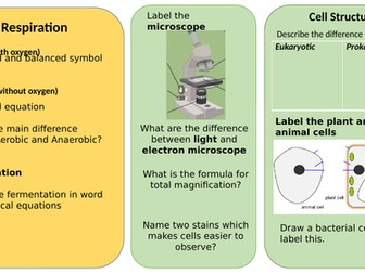 B1 GCSE 1-9 PLACEMAT OCR GATEWAY