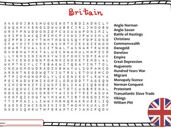 History, Britain: Migration, empires and people  Word Search - GCSE History AQA Keywords