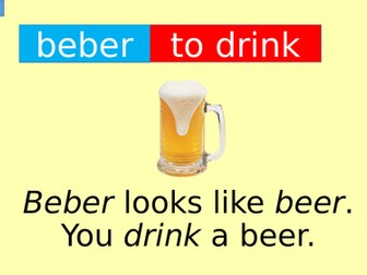 KS3/4 Spanish - 40 Common Verbs (Memory Tag Posters / Slides)