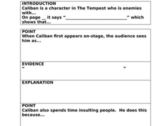 The Tempest: KS3 English literary essay