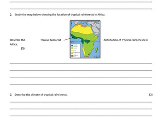 9. Ecosystems exam questions homework