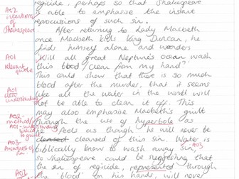 A Model Answer- Macbeth - Guilt