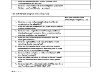 English Language - Paper 1 - Meanings and Representations - Success