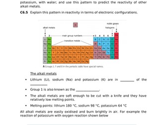 Groups in the Periodic table