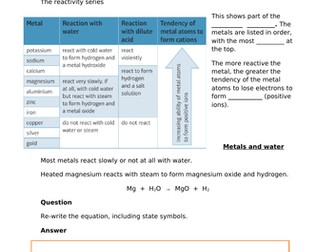 Edexcel extracting metals