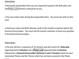 AQA German GCSE Photo Card Practice