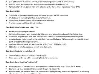 Globalisation Case Studies - Edexcel
