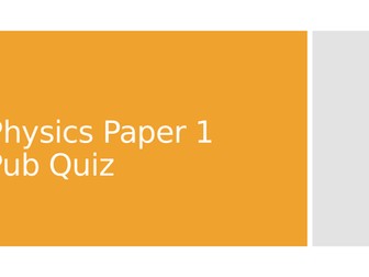 AQA Physics Paper 1 Revision Quiz