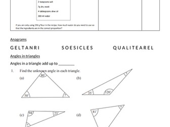 Angles in a triangle