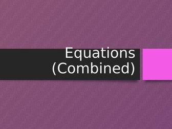 Physics Equations OCR gateway