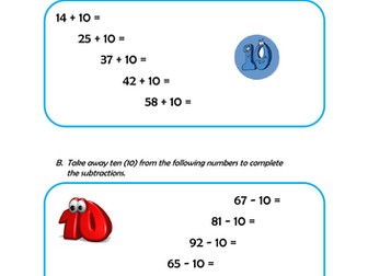 Add and Subtract Ten (10)