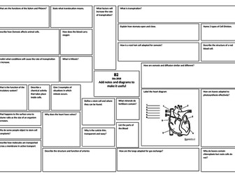 OCR Gateway 9-1 B1 B2 B3 B4 B5  B6 Revision broadsheets