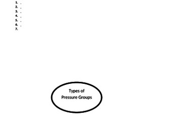 Pressure Groups summary worksheet