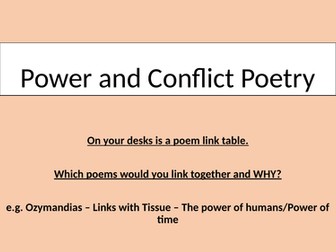 Power and Conflict Poetry Revision