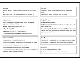 Formal writing prompt mat