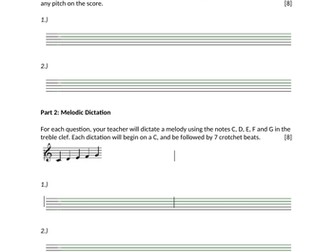 GCSE Music Theory Assessment