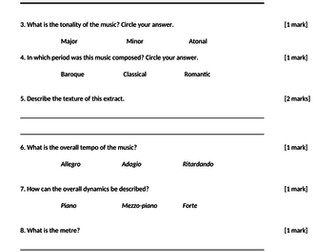 Western Classical Tradition listening question
