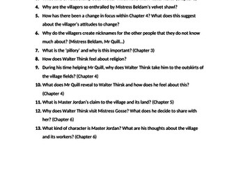 Harvest by Jim Crace - Knowledge test 1-6