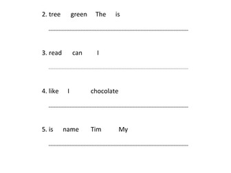 A Word Ordering Activity for EAL support
