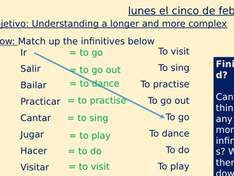 KS3 infinitives practise