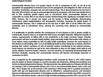 NEW AQA A LEVEL POPULATION AND ENVIRONMENT- HEALTH AND DISEASE 9 mark model answer