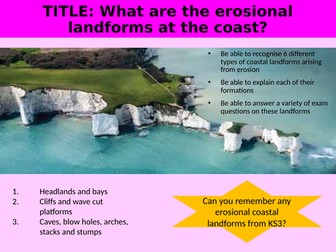 Coastal Erosional landforms