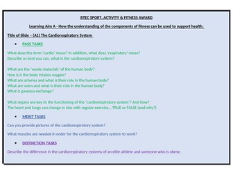New BTEC Sport, Activity and Fitness Resources - Component 1