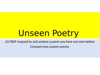 Unseen Poetry