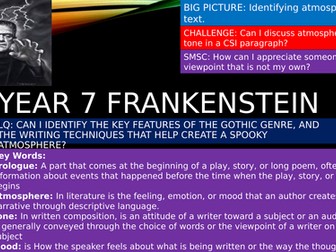 Year 7 Frankenstein