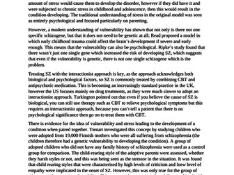 A-level AQA Psychology Schizophrenia: Interactionist approach to treating Schizophrenia 16 mark