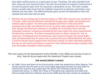 Grades 9-1 AQA Cold War revision
